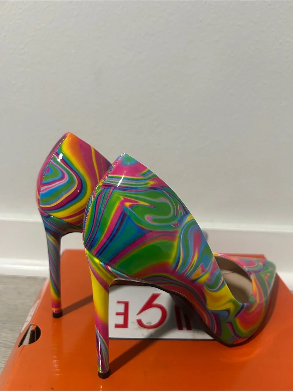 Rouge! Multicolor Swirl Pointed-Toe Stiletto Pumps